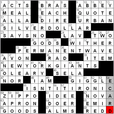3 Feb 09 New York Times Crossword Answers