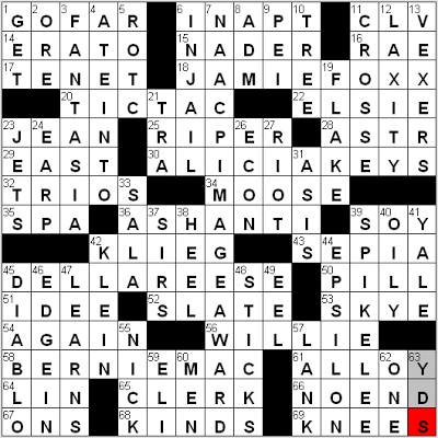 5 Feb 09 New York Times Crossword Answers