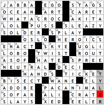 11 Feb 09 New York Times Crossword Answers