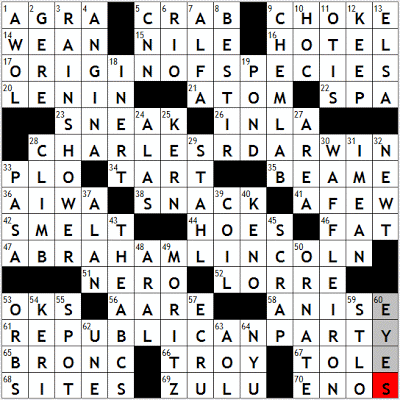 12 Feb 09 New York Times Crossword Answers