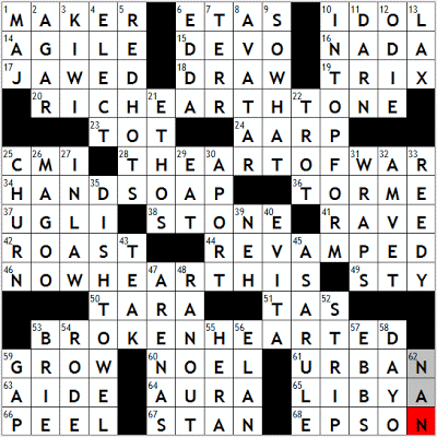 0217-09 New York Times Crossword Answers 17 Feb 09
