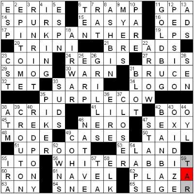 0302-09 New York Times Crossword Answers 2 Mar 09