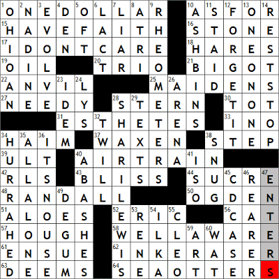 0321-09 New York Times Crossword Answers 21 Mar 09