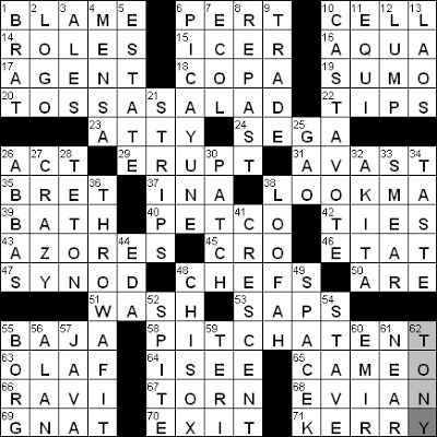 0323-09 New York Times Crossword Answers 23 Mar 09