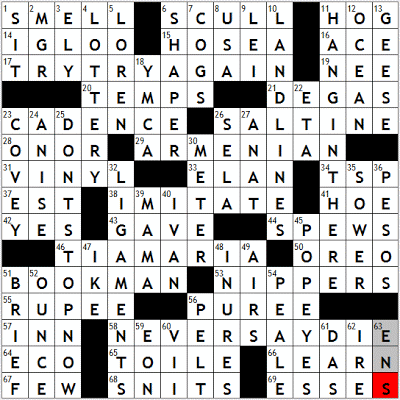 0309-09 New York Times Crossword Answers 9 Mar 09