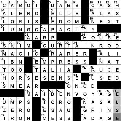 0408-09 New York Times Crossword Answers 8 Apr 09