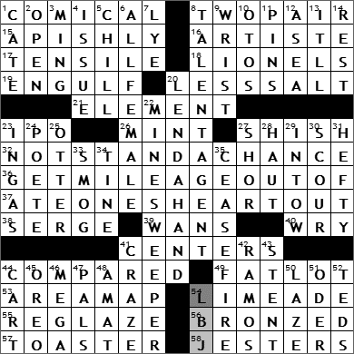 0410-09 New York Times Crossword Answers 10 Apr 09