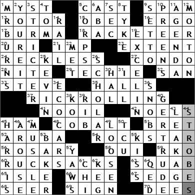 0413-09 New York Times Crossword Answers 13 Apr 09