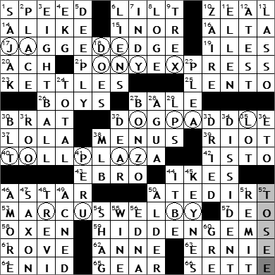0414-09 New York Times Crossword Answers 14 Apr 09