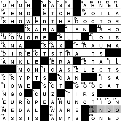 0416-09 New York Times Crossword Answers 16 Apr 09