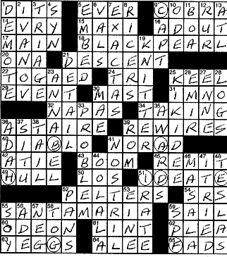 0422-09 New York Times Crossword Answers 22 Apr 09