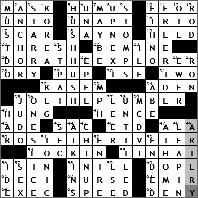 0427-09 New York Times Crossword Answers 27 Apr 09