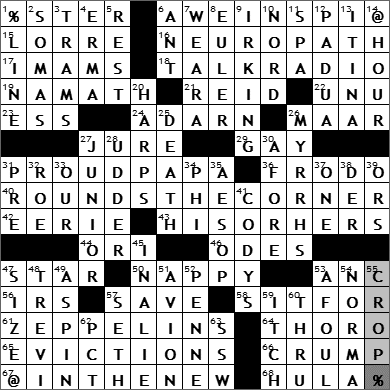 0507-09 New York Times Crossword Answers 7 May 09
