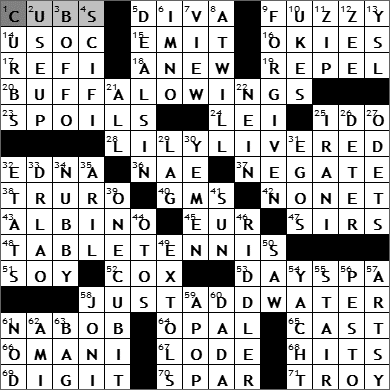 0513-09 New York Times Crossword Answers 13 May 09