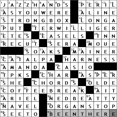 0516-09 New York Times Crossword Answers 16 May 09