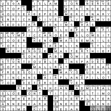 0517-09 New York Times Crossword Answers 17 May 09