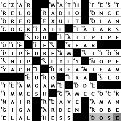 0519-09 New York Times Crossword Answers 19 May 09