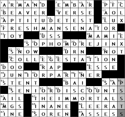 0520-09 New York Times Crossword Answers 20 May 09