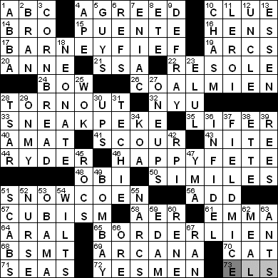 0521-09 New York Times Crossword Answers 21 May 09