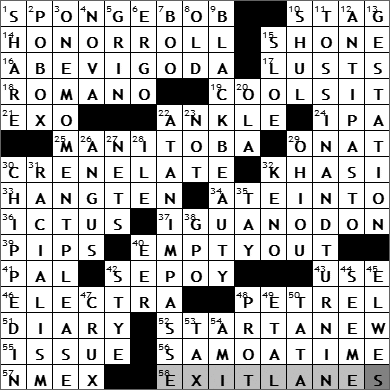 0523-09 New York Times Crossword Answers 23 May 09