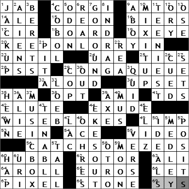 0527-09 New York Times Crossword Answers 27 May 09