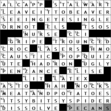 0606-09 New York Times Crossword Answers 6 Jun 09