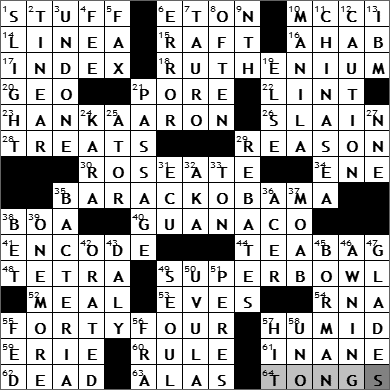 0610-09 New York Times Crossword Answers 10 Jun 09