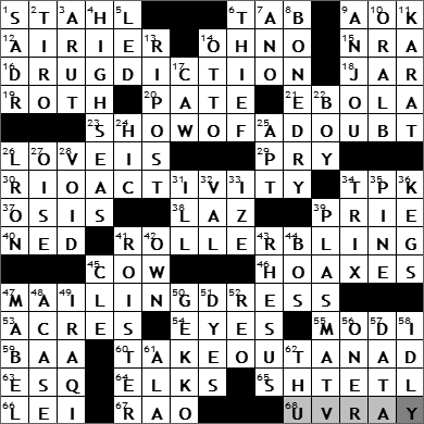 0624-09 New York Times Crossword Answers 24 Jun 09