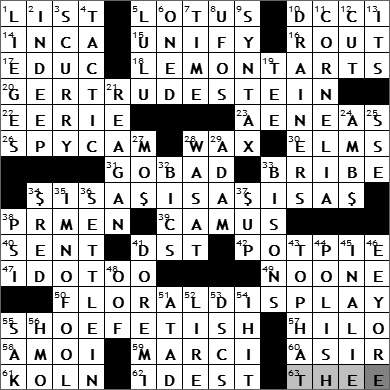 0702-09 New York Times Crossword Answers 2 Jul 09