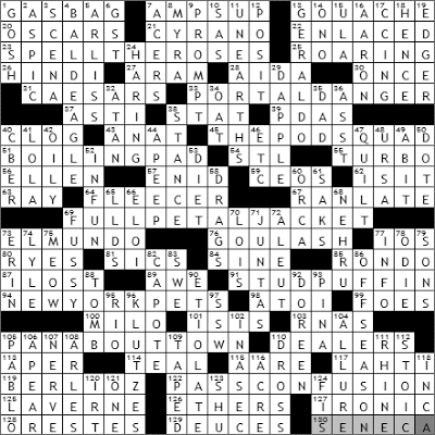 0705-09 New York Times Crossword Answers 5 Jul 09