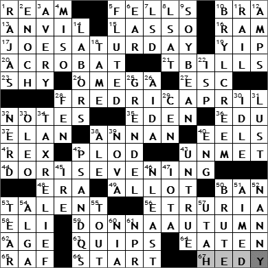 0707-09 New York Times Crossword Answers 7 Jul 09