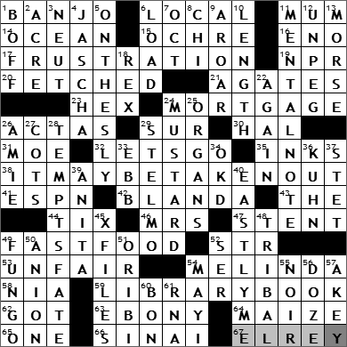 0715-09 New York Times Crossword Answers 15 Jul 09