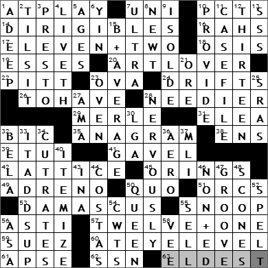 0716-09 New York Times Crossword Answers 16 Jul 09