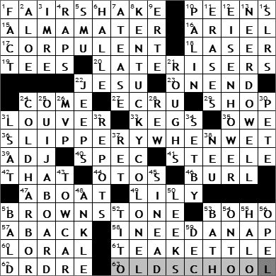 0717-09 New York Times Crossword Answers 17 Jul 09
