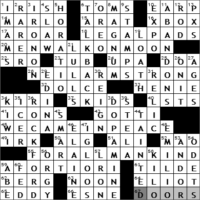 0721-09 New York Times Crossword Answers 21 Jul 09