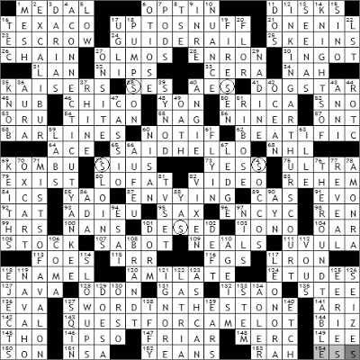 0726-09 New York Times Crossword Answers 26 Jul 09