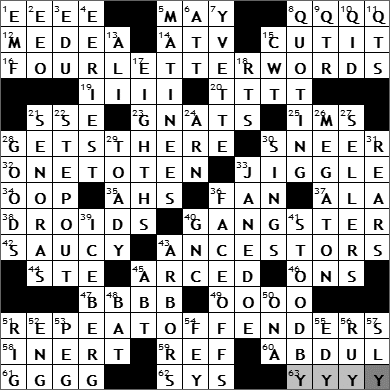 0730-09 New York Times Crossword Answers 30 Jul 09