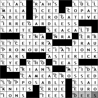 0806-09 New York Times Crossword Answers 6 Aug 09