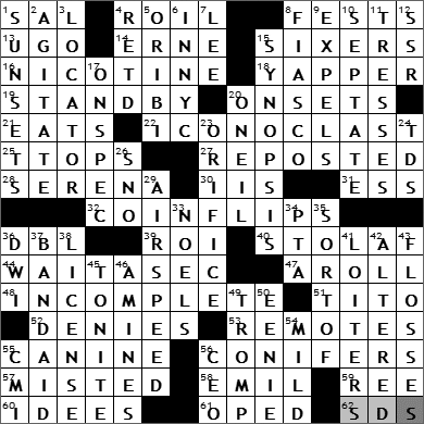 0813-09 New York times Crossword Answers 13 Aug 09