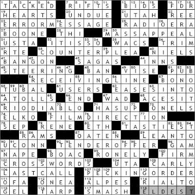 0816-09 New York Times Crossword Answers 16 Aug 09