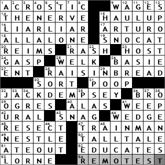 0821-09 New York Times Crossword Answers 21 Aug 09