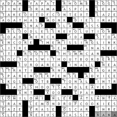 0830-09 New York Times Crossword Answers 30 Aug 09