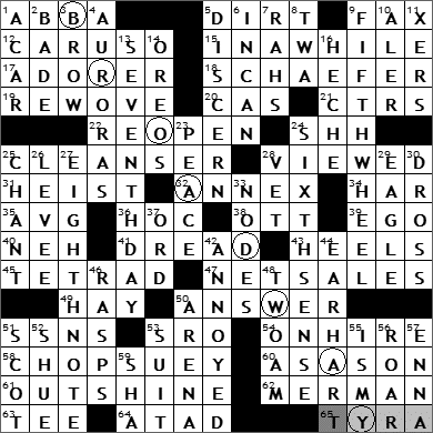 0902-09 New York Times Crossword Answers 2 Sep 09