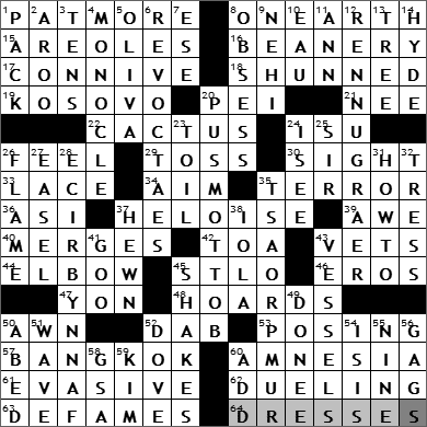 0903-09 New York Times Crossword Answers 3 Sep 09