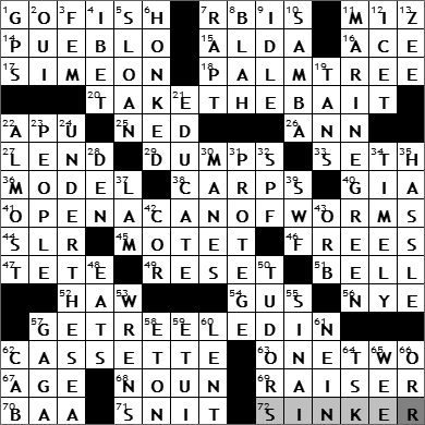 0907-09 New York Times Crossword Answers 7 Sep 09