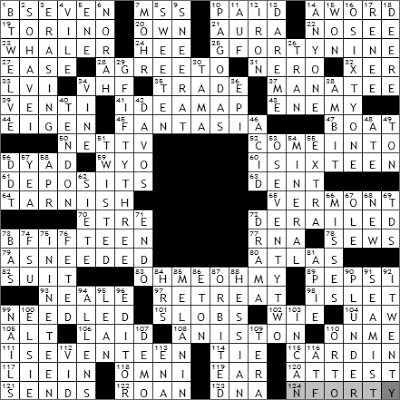0913-09 New York Times Crossword Answers 13 Sep 09