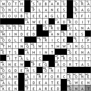 0915-09 New York Times Crossword Answers 15 Sep 09