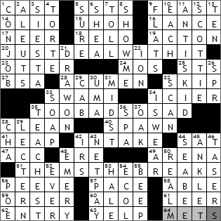 0922-09 New York Times Crossword Answers 22 Sep 09
