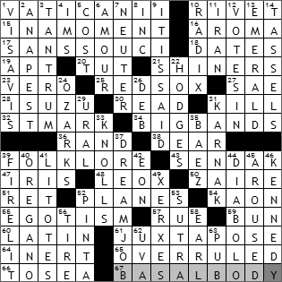0926-09 New York Times Crossword Answers 26 Sep 09