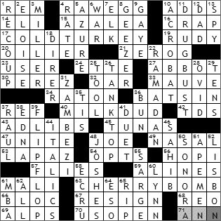 0928-09 New York Times Crossword Answers 28 Sep 09